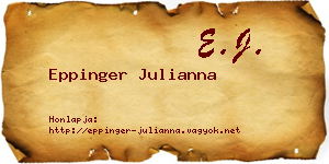 Eppinger Julianna névjegykártya